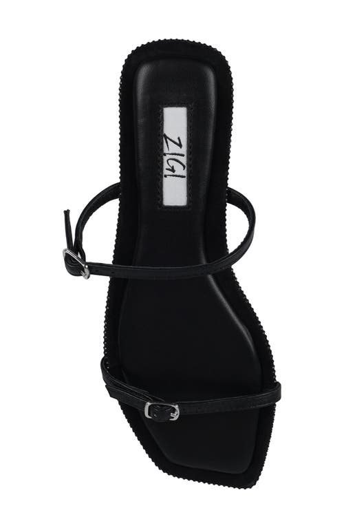 Zigi Two-strap Sandal In Black