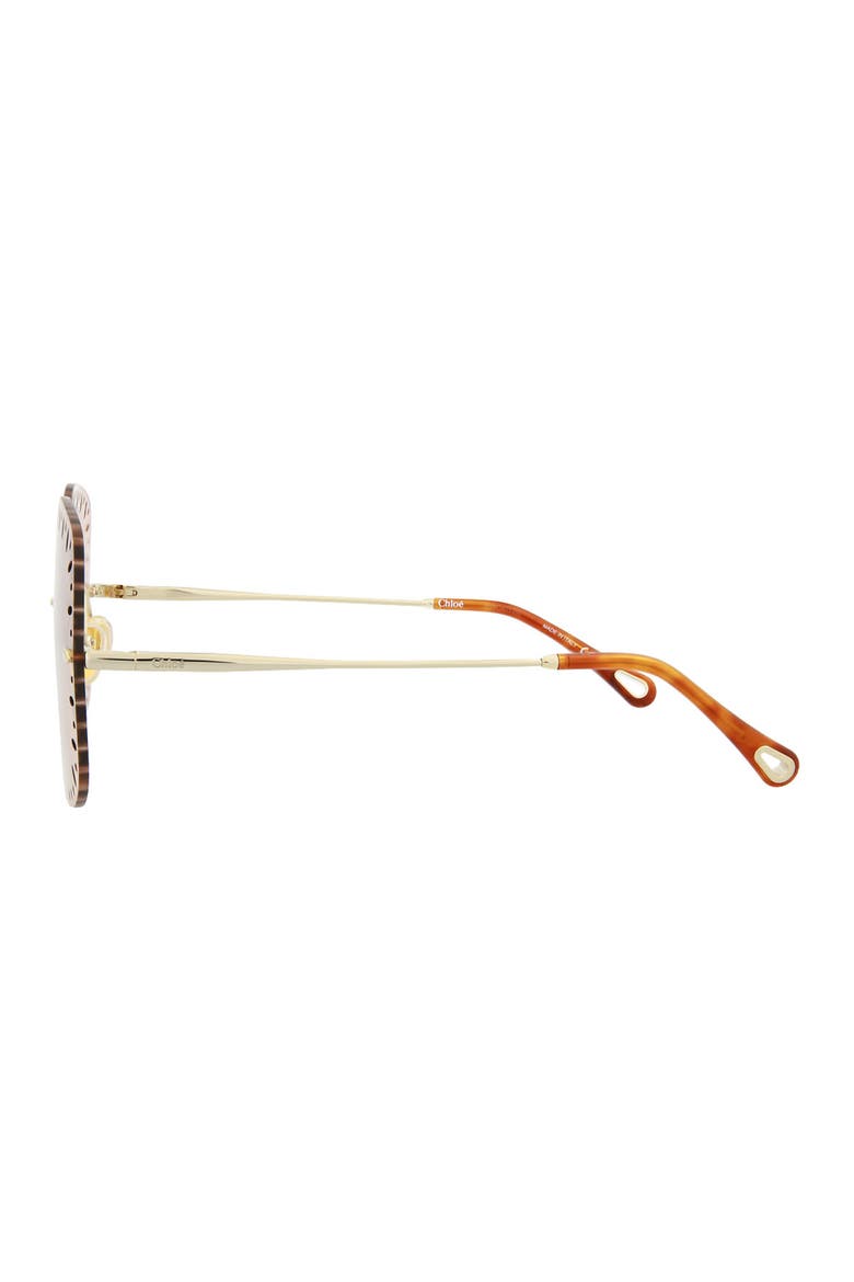 63mm Oversize Geometric Sunglasses, Alternate, color, GOLD ORANGE