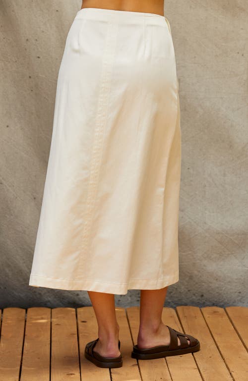 CRESCENT CRESCENT FLARE MIDI SKIRT