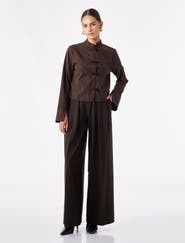 Koton Mandarin Collar Shirt With Napoleon Closure