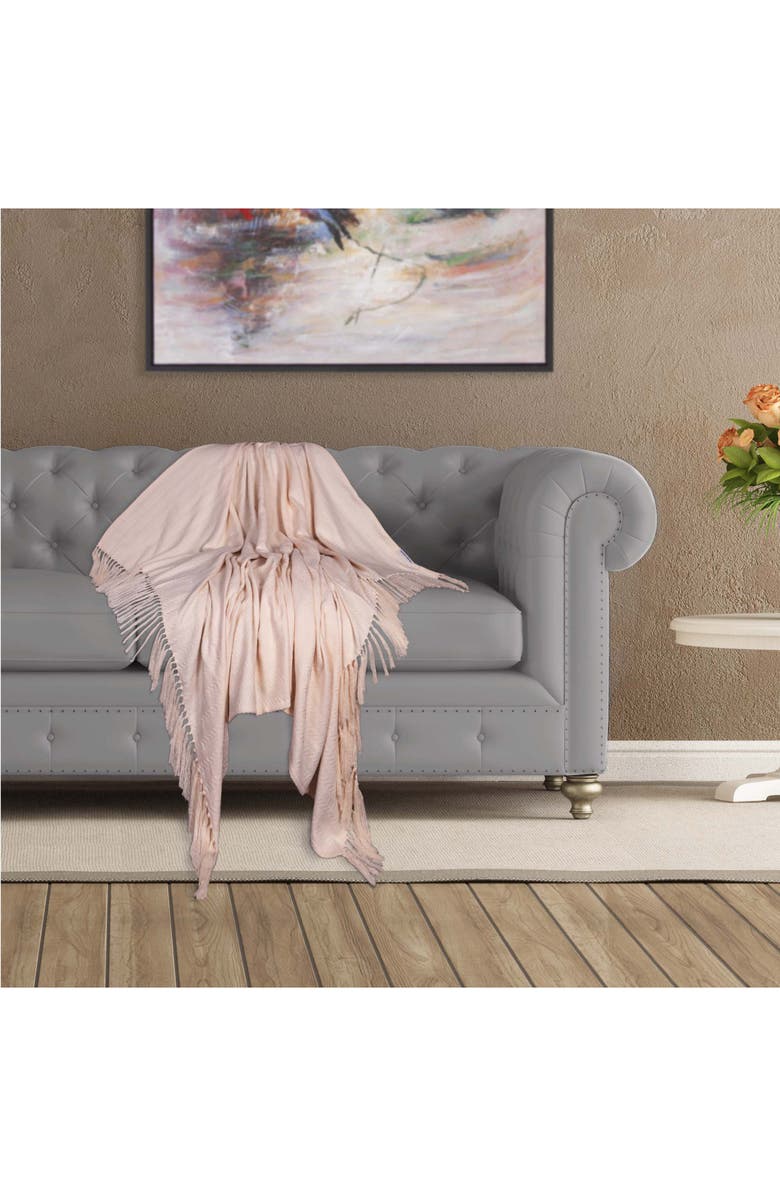 PARKLAND COLLECTION Airi Throw Blanket, Alternate, color, Cream