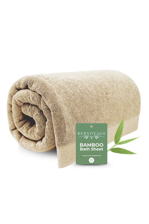 Melange Viscose Cotton Blend Odor & Mildew Resistant Bath Sheet Towel, 1pc