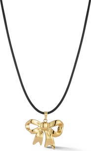GLAZE JEWELRY Bow Cord Pendant Necklace