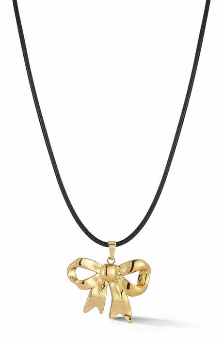 GLAZE JEWELRY Bow Cord Pendant Necklace