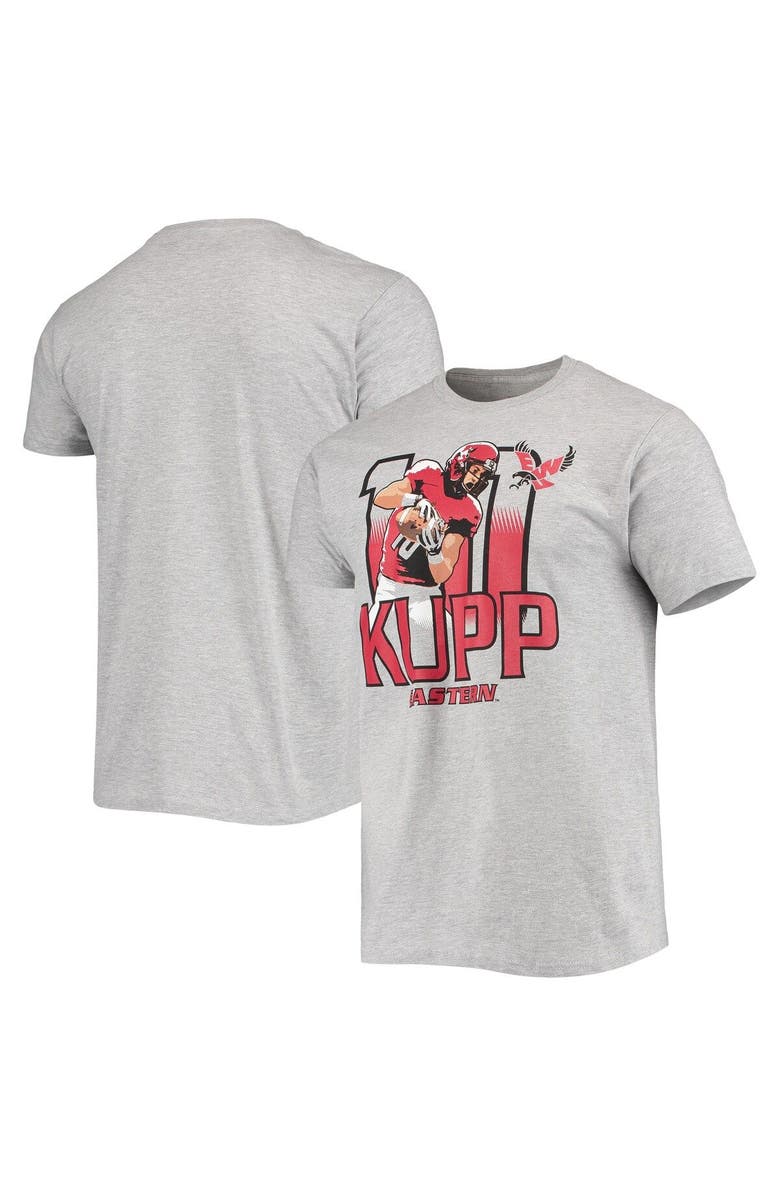 Retro Brand Men's Original Retro Brand Cooper Kupp Heathered Gray Eastern Washington Eagles Player T-Shirt, Main, color, 