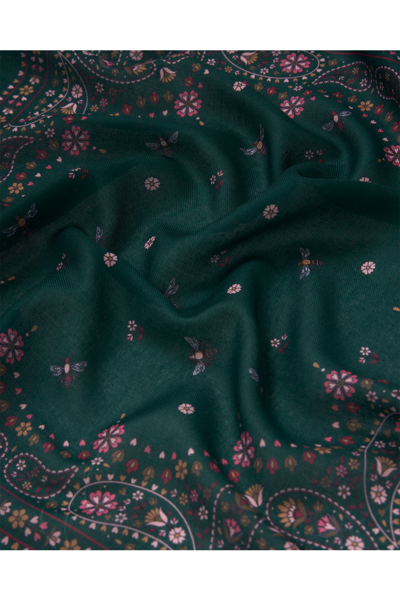 Eve Bandana Scarf, Alternate, color, Dark Green