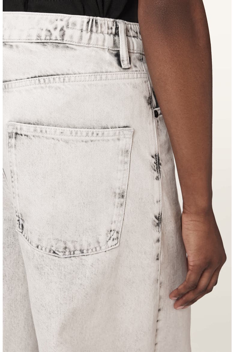 Payton Raw Hem Crop Wide Leg Jeans, Alternate, color, BLEACHED GREY