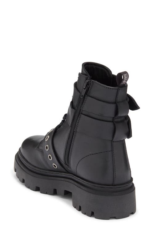 Roberto Cavalli Lug Platform Motorcycle Boot In Black