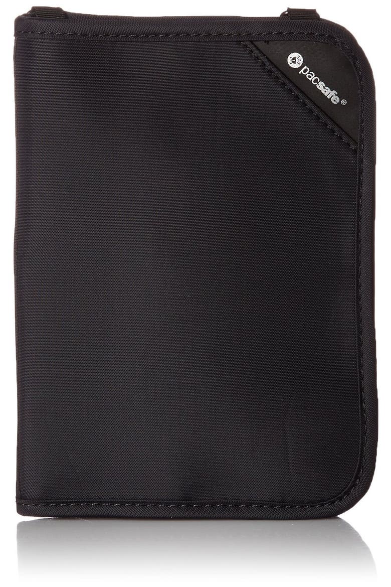 RFIDsafe V150 Anti theft RFID blocking compact organiser, Main, color, Black