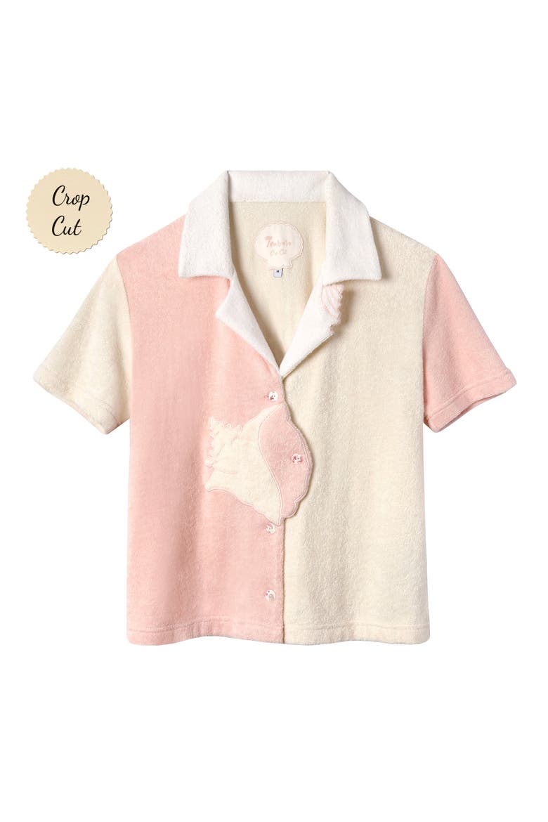 'Conched Out' Cabana ~ Crop Cut, Main, color, Cream/Pink
