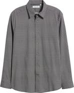 James Campbell Oakley Modern Fit Microgeometric Print Stretch Cotton Button-Up Shirt