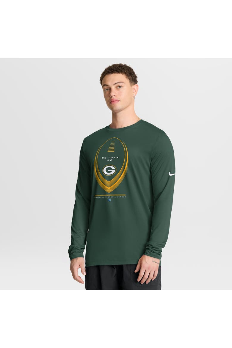 Men's Nike Green Green Bay Packers Legend Icon Dri-FIT Long Sleeve T-Shirt, Main, color, Green