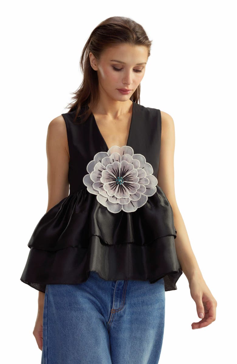 Cynthia Rowley Daphne Organza Top, Main, color, 