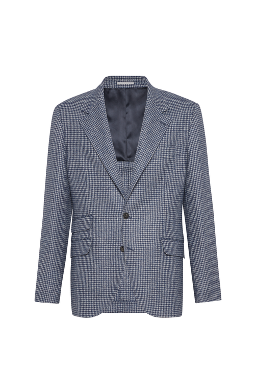 Brunello Cucinelli Deconstructed Cavallo Blazer In Blue