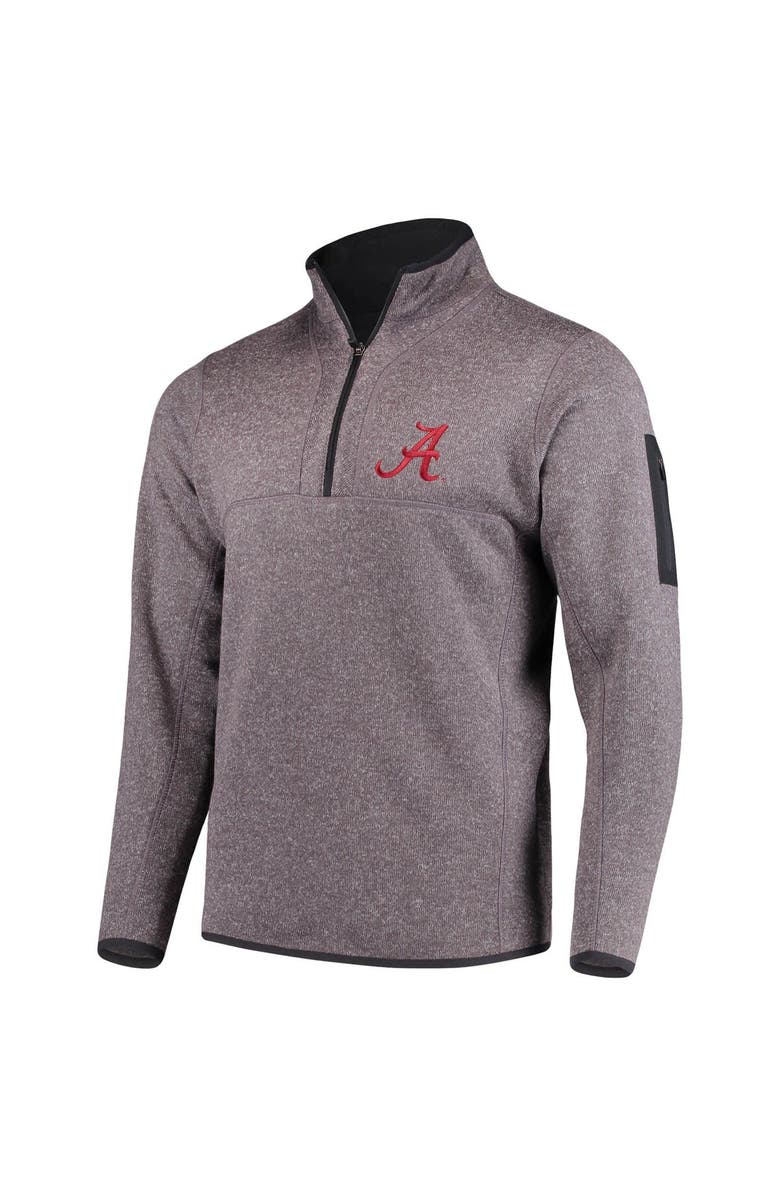 ANTIGUA Men's Antigua Charcoal Alabama Crimson Tide Fortune Half-Zip Sweatshirt, Alternate, color, 