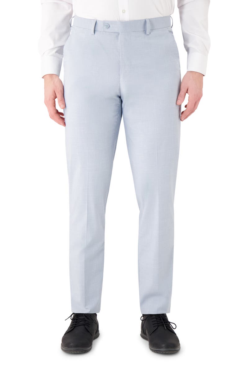 Victor Emmanuel Flat Front Dress Pants, Main, color, Light Blue
