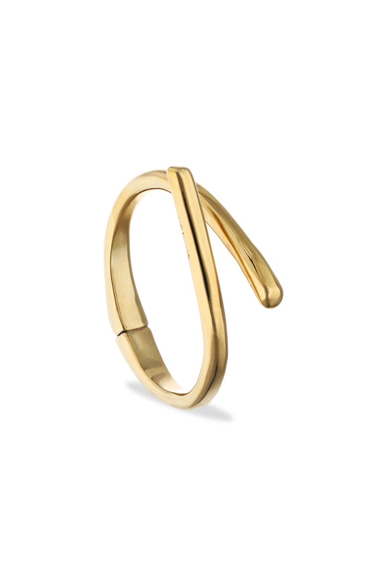 18K Gold-Plated Bracelet In The Shape Of Crossed Tubes, Alternate, color, Gold