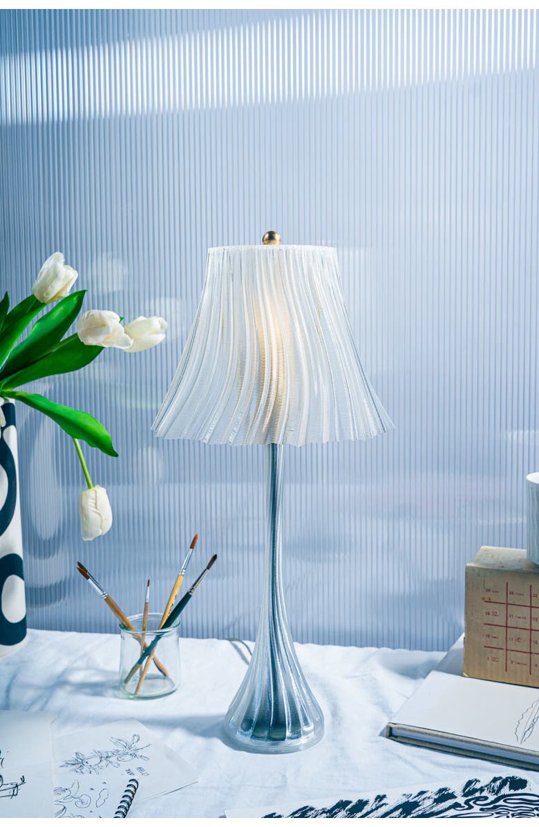 WOOJ DESIGN Pleat Lamp, Alternate, color, Clear