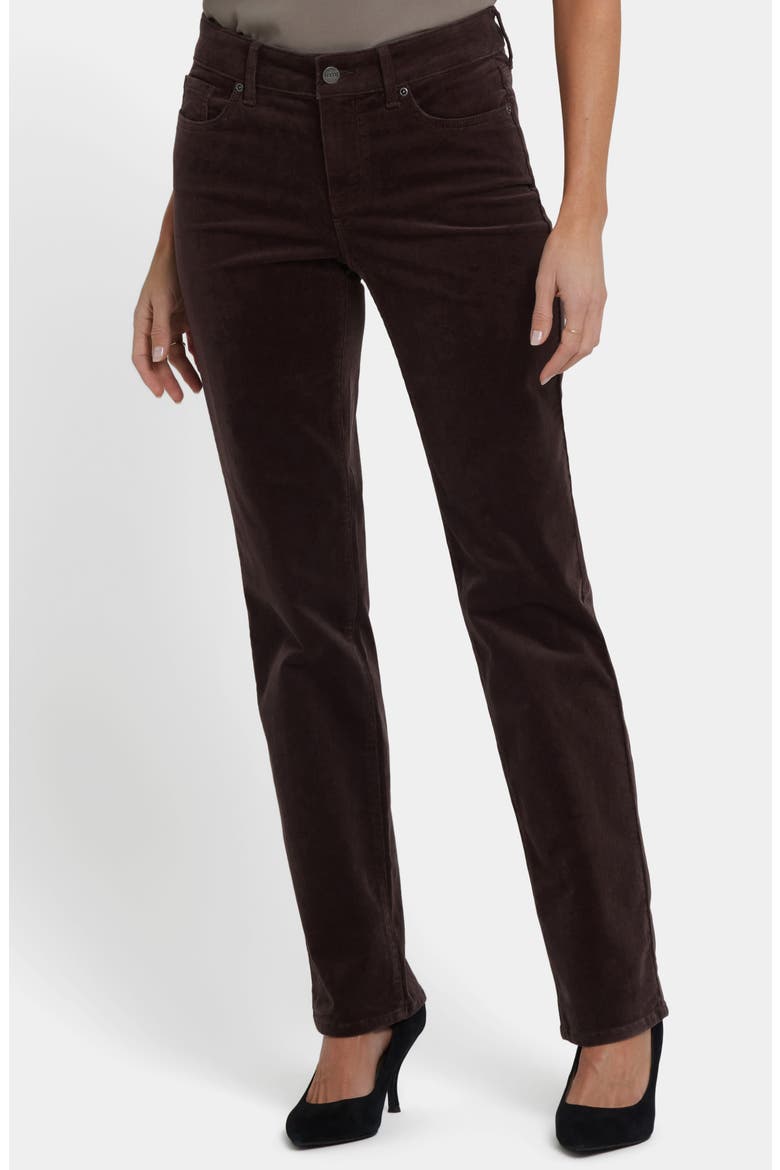 Marilyn Corduroy Straight Leg Pants, Main, color, BITTER CHOCOLATE