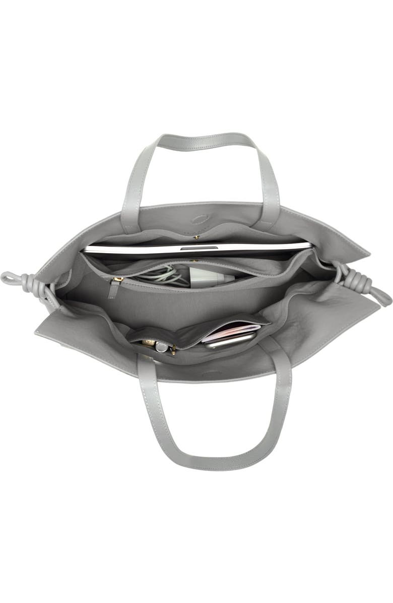 Esin Akan 2-in-1 Emma Leather Tote Bag, Alternate, color, Grey