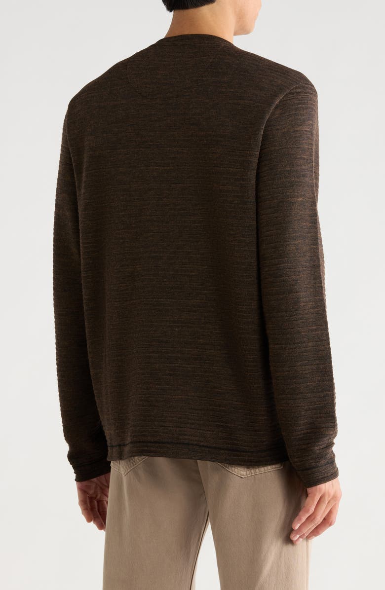 NICOBY Crinkle Heathered Sweater, Alternate, color, Brown