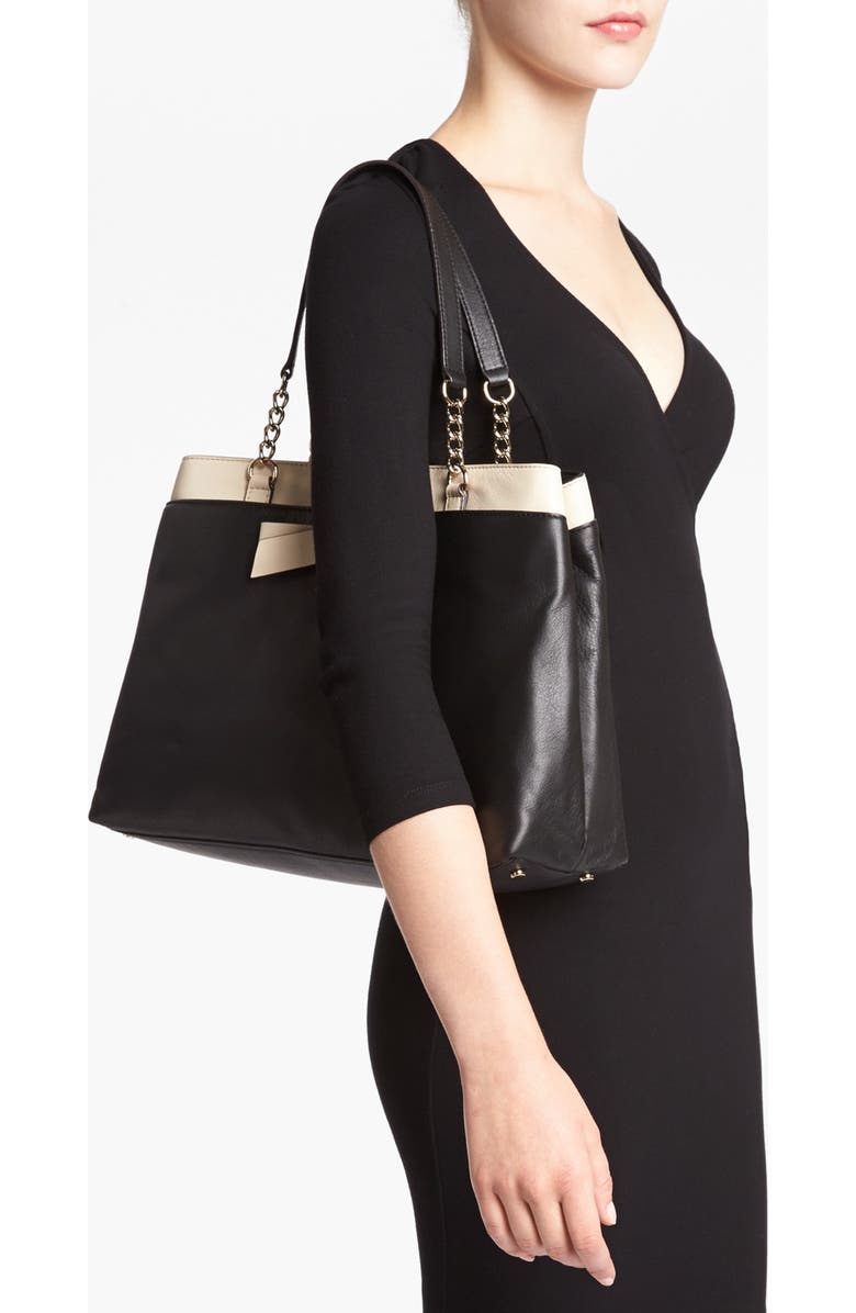 Kate Spade New York 'hancock park - maryanne' leather bow shopper, large, Alternate, color,