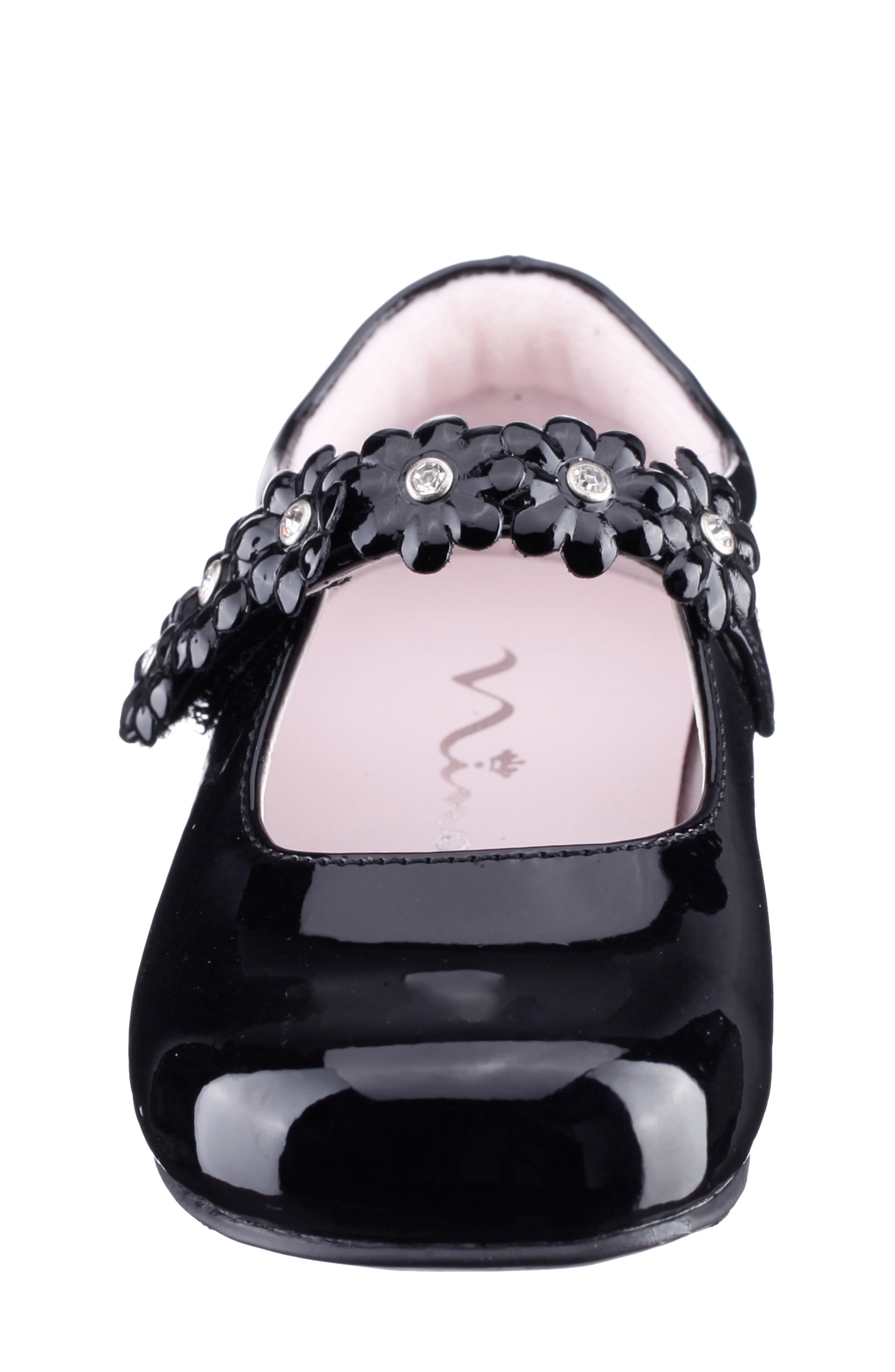 Nina Kids' Tuley Mary Jane Flat, Alternate, color, Black Patent