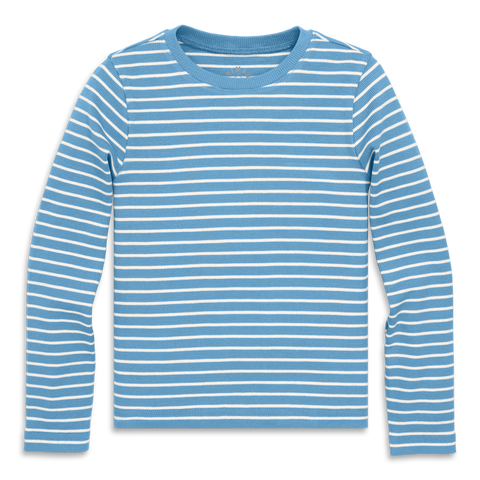 Kids Long Sleeve Rib Tee In Stripe