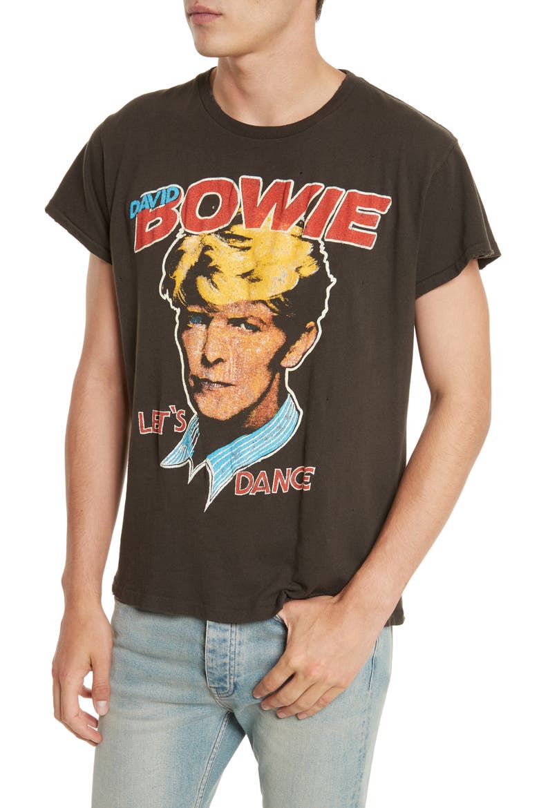 David Bowie Graphic T-Shirt, Alternate, color, DIRTY BLACK