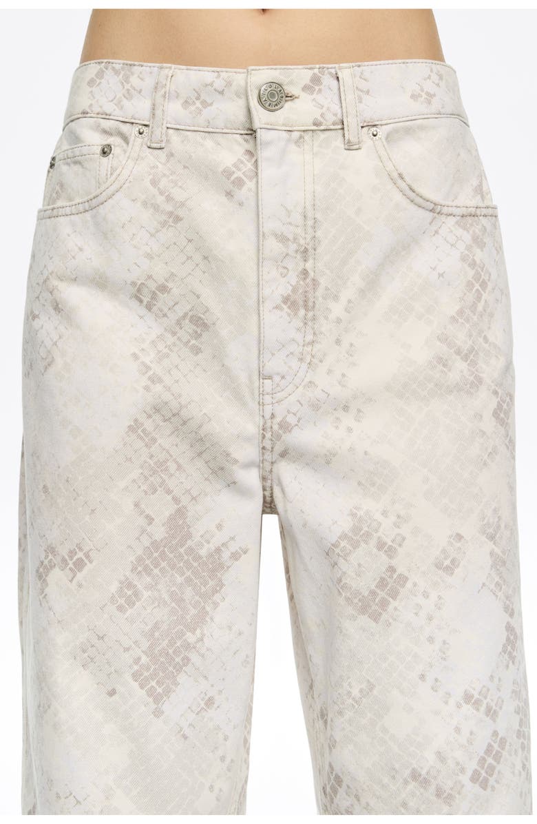 Bimba y Lola Barrel - Snake Denim Jeans, Alternate, color, Snake Taupe