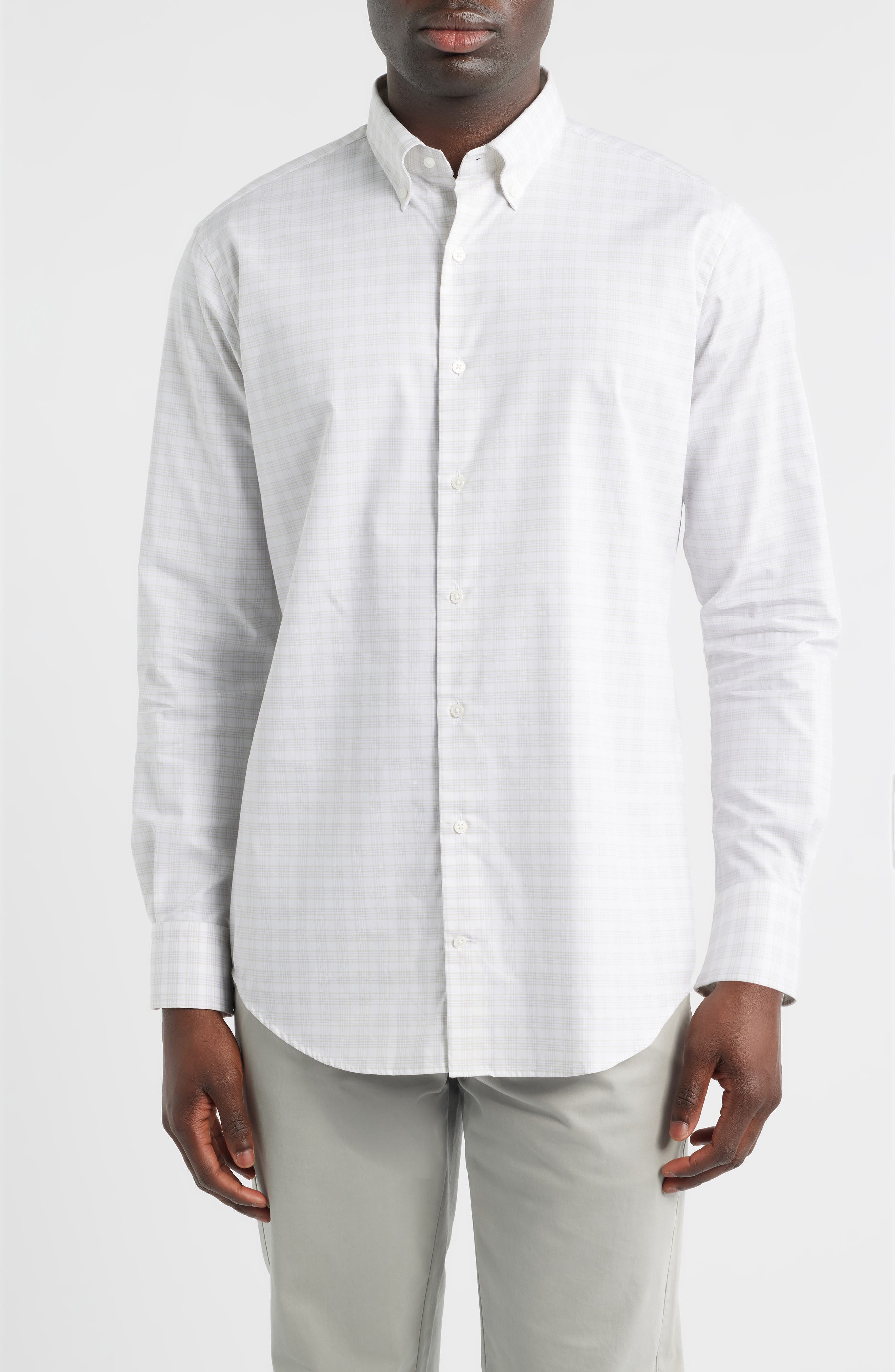 Douglas Crown Lite Check Performance Twill Button-Down Shirt - image 3