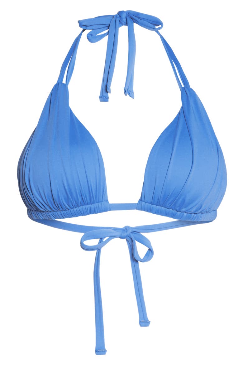 Island Goddess Halter Bikini Top, Alternate, color, CHAMBRAY