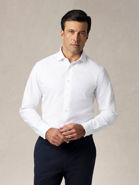 Reynolds Dobby Stripe Contemporary Fit Shirt