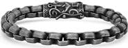 STEELTIME Men's Oxidized Stainless Steel Chain Bracelet
