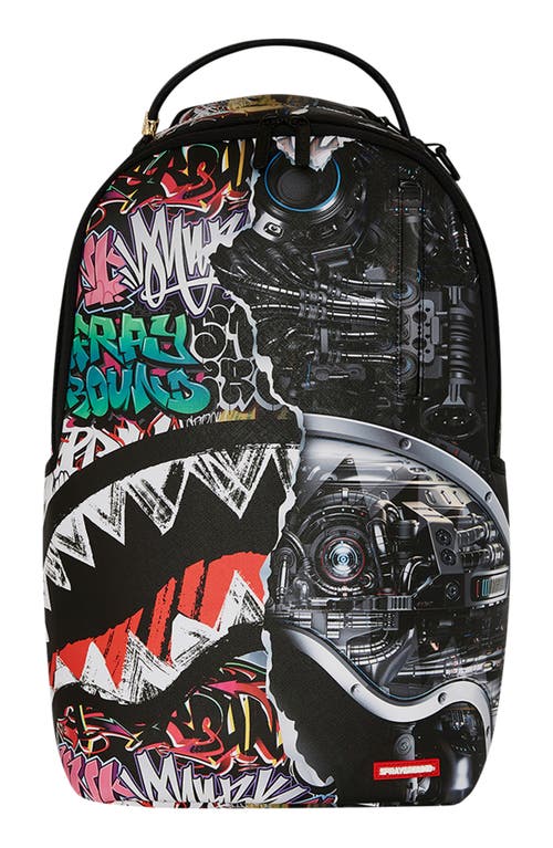 Sprayground Kids' Split Cybershark Dlxsv Backpack In Multi