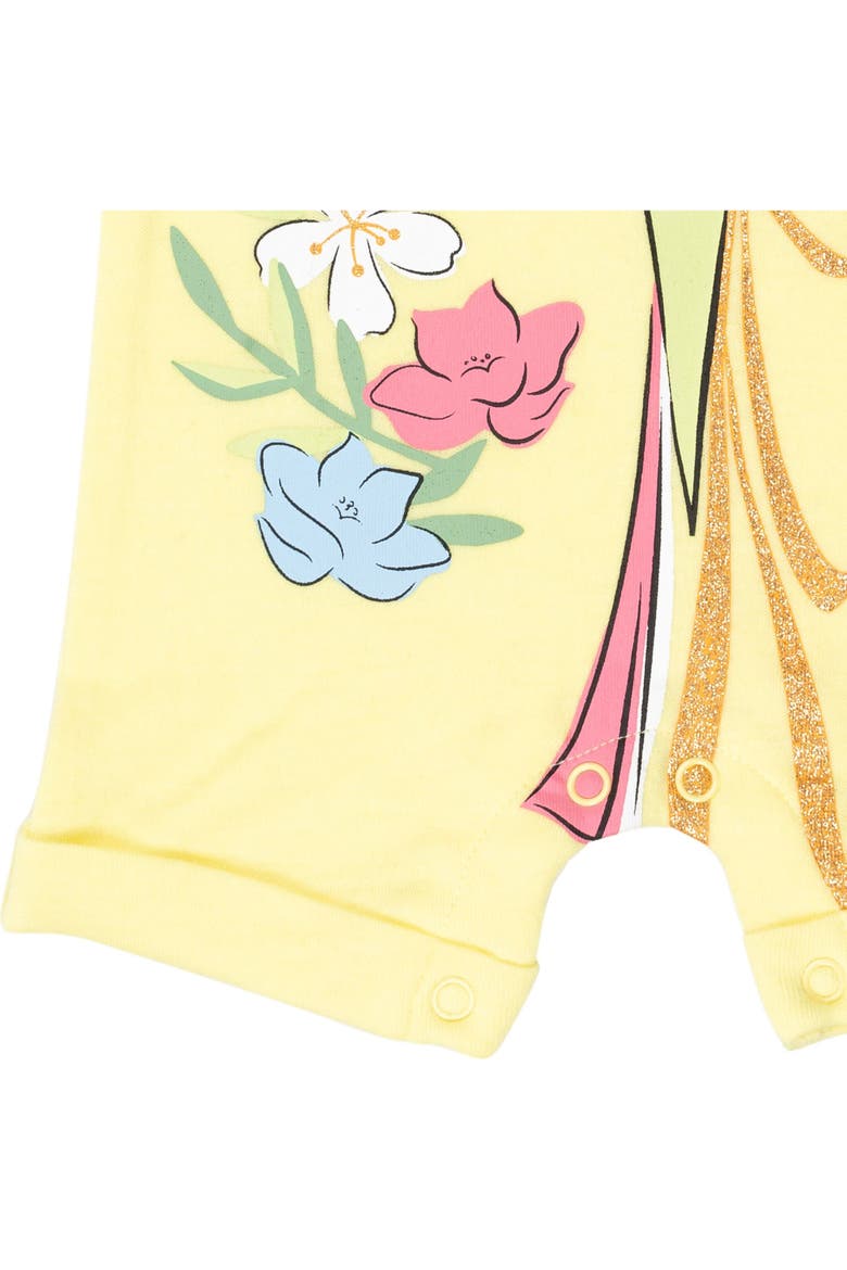 Princess Sleeveless One-Piece and Headband Set, Alternate, color, Mulan Yellow