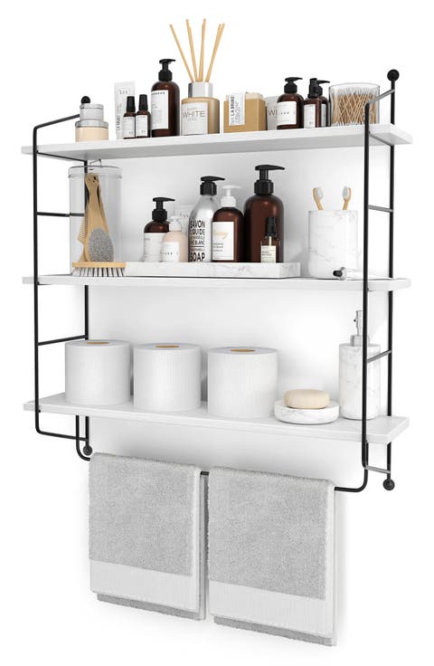 3-Tier Wooden Floating Shelf