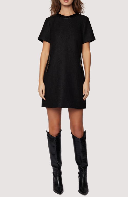 Lost + Wander Alessia Bouclé Minidress in Black 