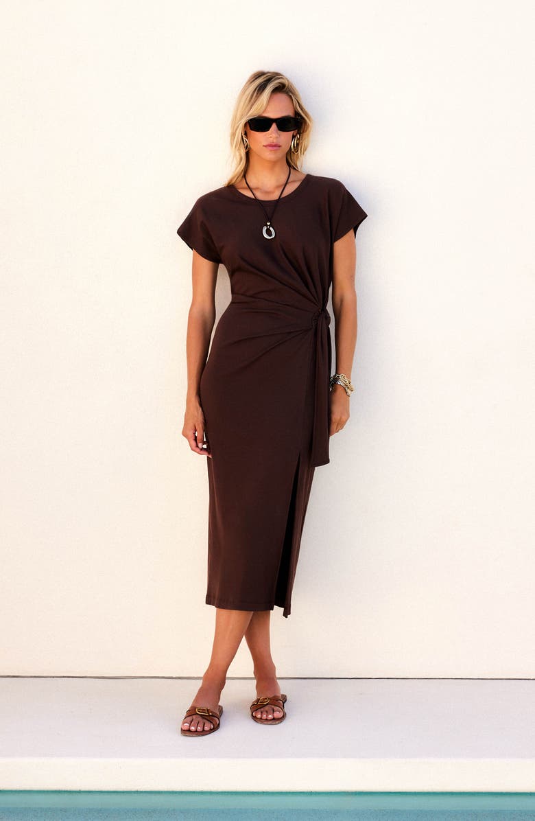 FIFTEEN TWENTY Marisa Side Knot Midi Dress, Alternate, color,