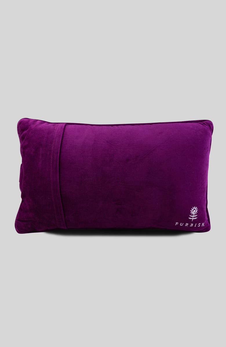 Furbish Mom Rules Needlepoint Pillow, Alternate, color, Purple, White, Multi