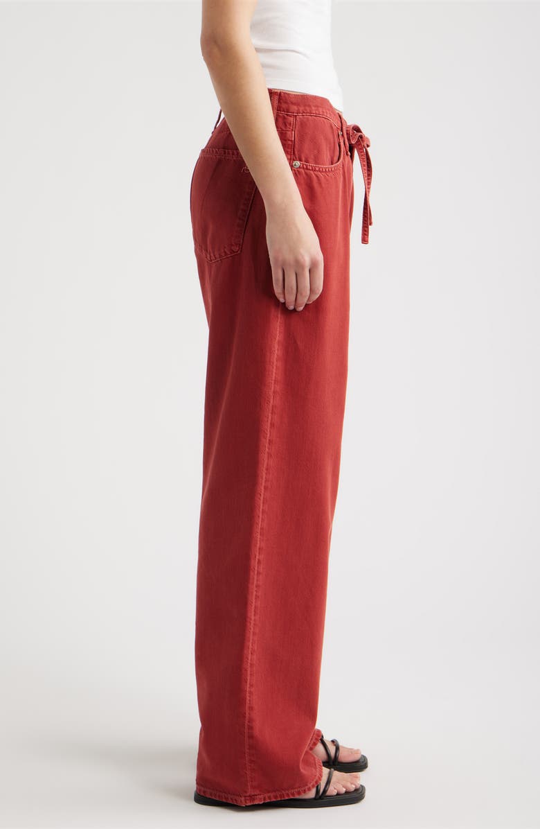 rag & bone Featherweight Phoebe Drawstring Wide Leg Jeans, Alternate, color, Sienna Stne