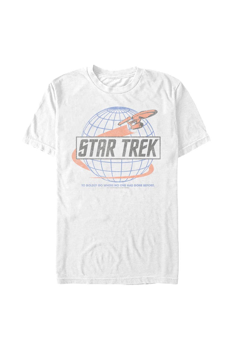 Mens Star Trek The Original Series Go Where No One Has Gone Before T Shirt, Main, color, White