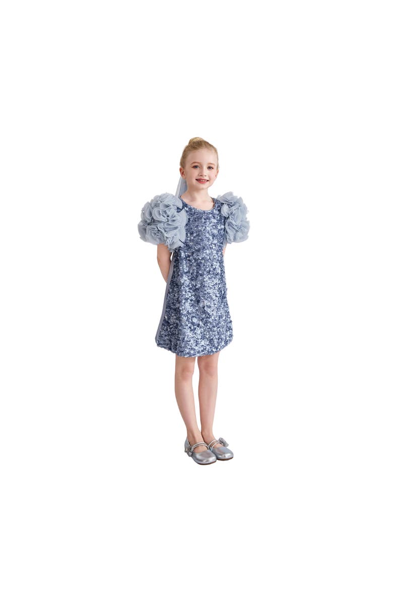 Tulleen Seliora Floral Embellished Dress, Alternate, color, Blue