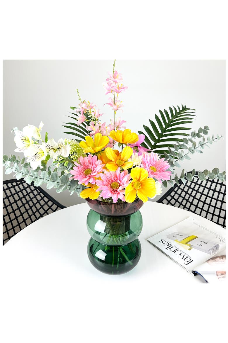 Bubble Reversible Vase, Alternate, color, GREEN/ PINK