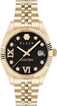 PHILIPP PLEIN Date Superlative Bracelet Watch, 34mm