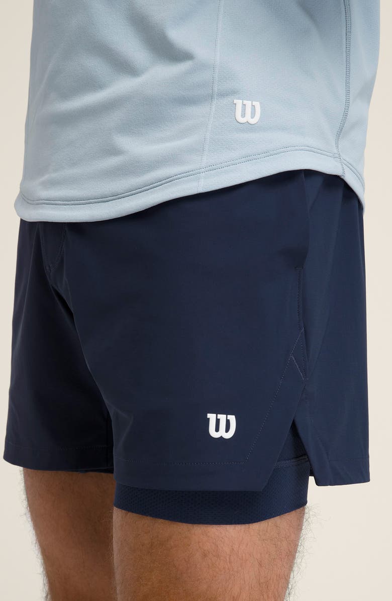 WILSON Set Point 5" Lined Shorts, Alternate, color, Classic Navy