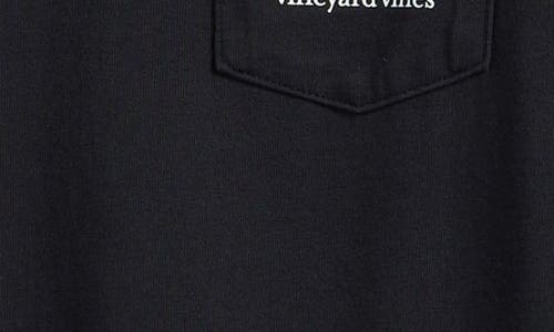 Vineyard Vines Kids' Glow Franken-whale Long Sleeve Cotton T-shirt In Black