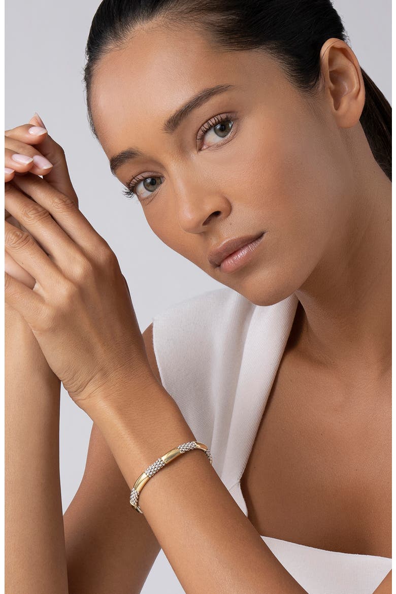 Signature Caviar High Bar Rope Bracelet, Alternate, color, SILVER