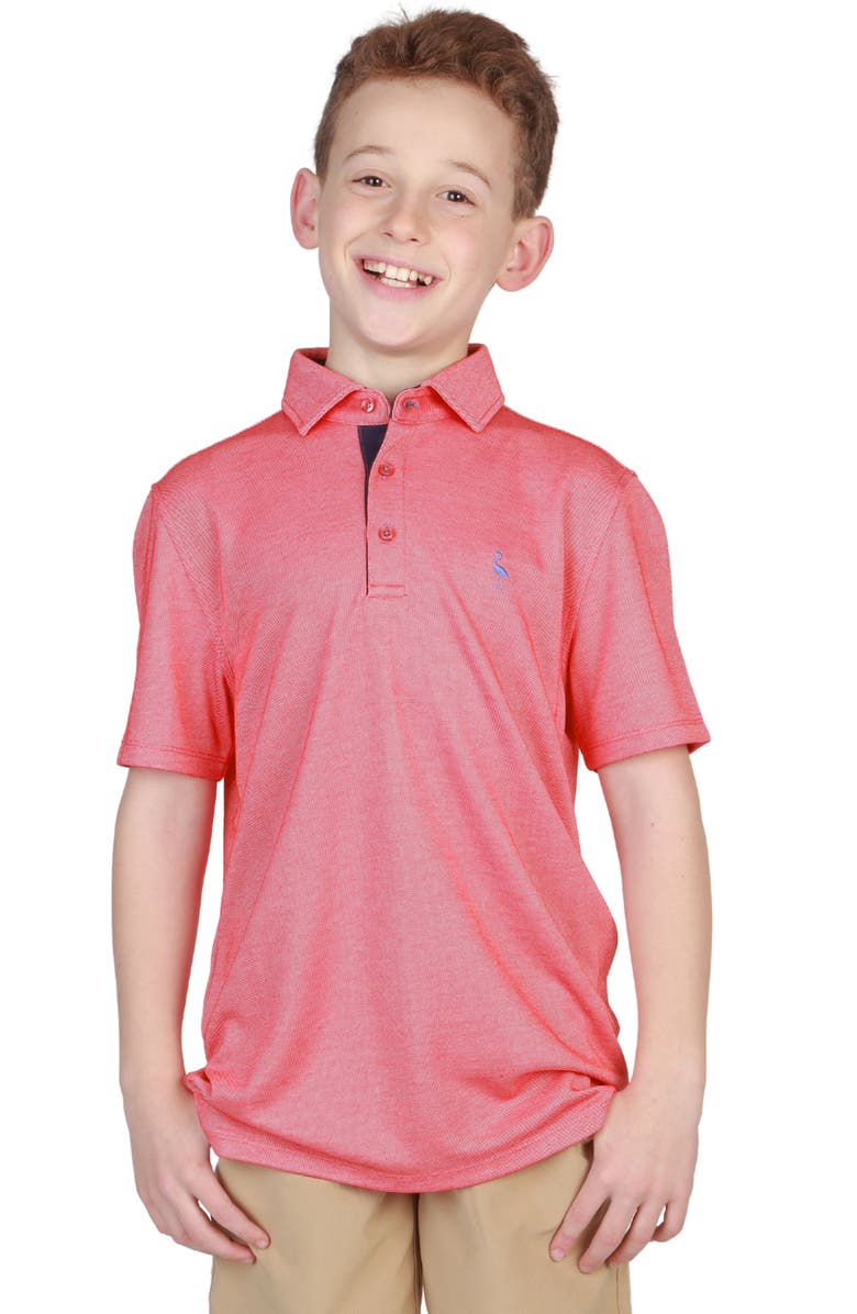TailorByrd Kids' Modal Blend Polo, Main, color, Paprika