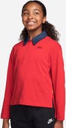 Nike Kids' Sportswear Long Sleeve Cotton Half Zip Polo